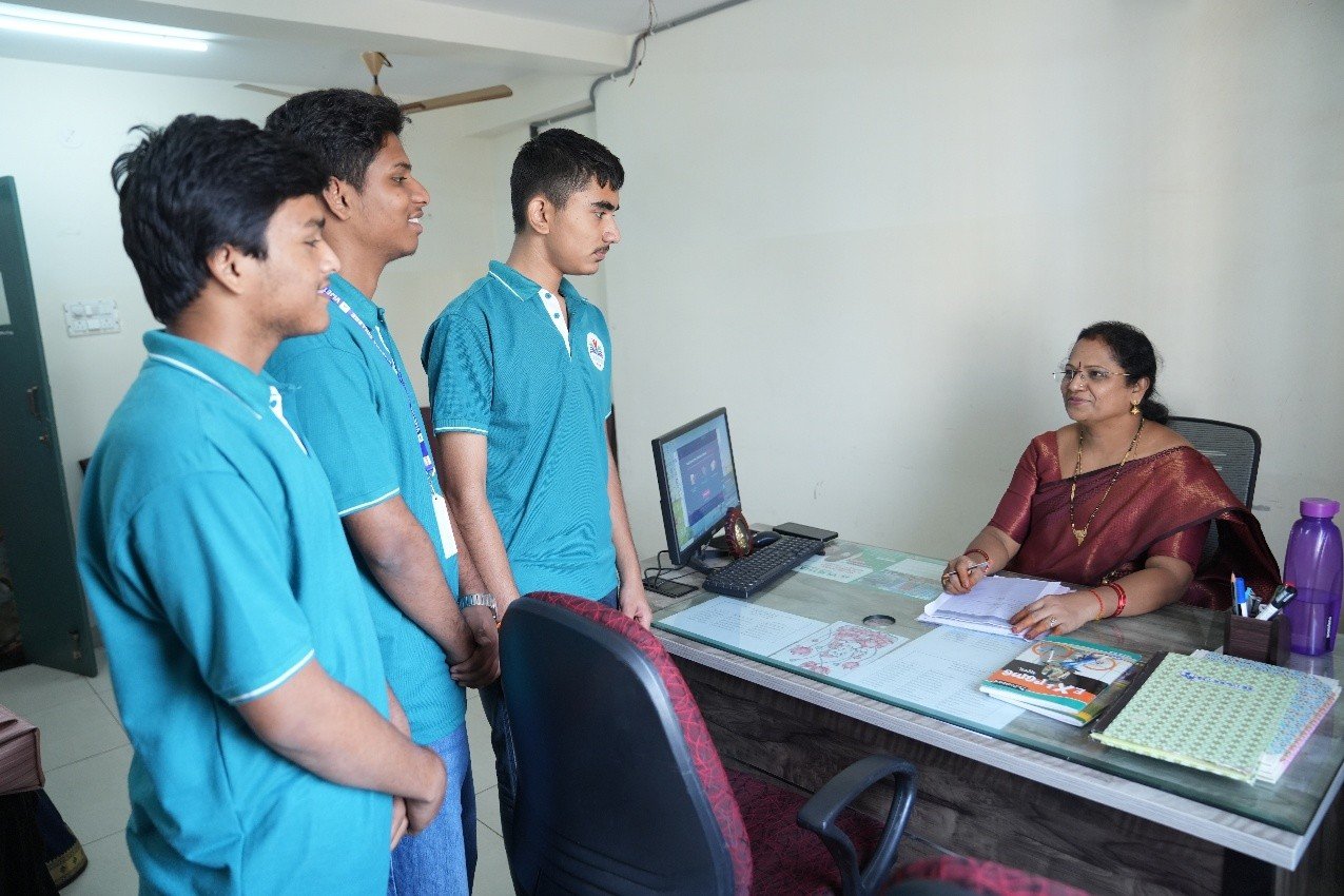 Principal overseeing discipline and academic conduct at Vijetha College