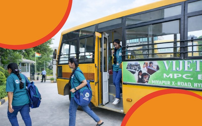 safe campus Hyderabad college security surveillance disciplined environment Vijetha college